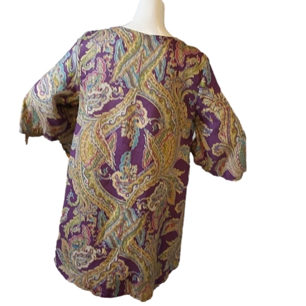 BRYN WALKER LILIA LINEN PARSELEY TUNIC WOMEN'S ‎ SMALL - Picture 2 of 6